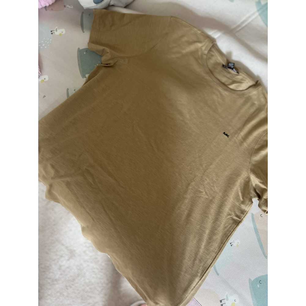 Michael Kors Men's Khaki Short Sleeve T-Shirt, Large